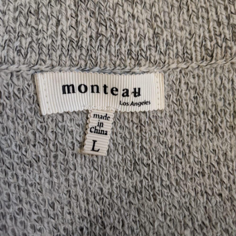 Monteau Gray Collared Cardigan - Picture 8 of 9